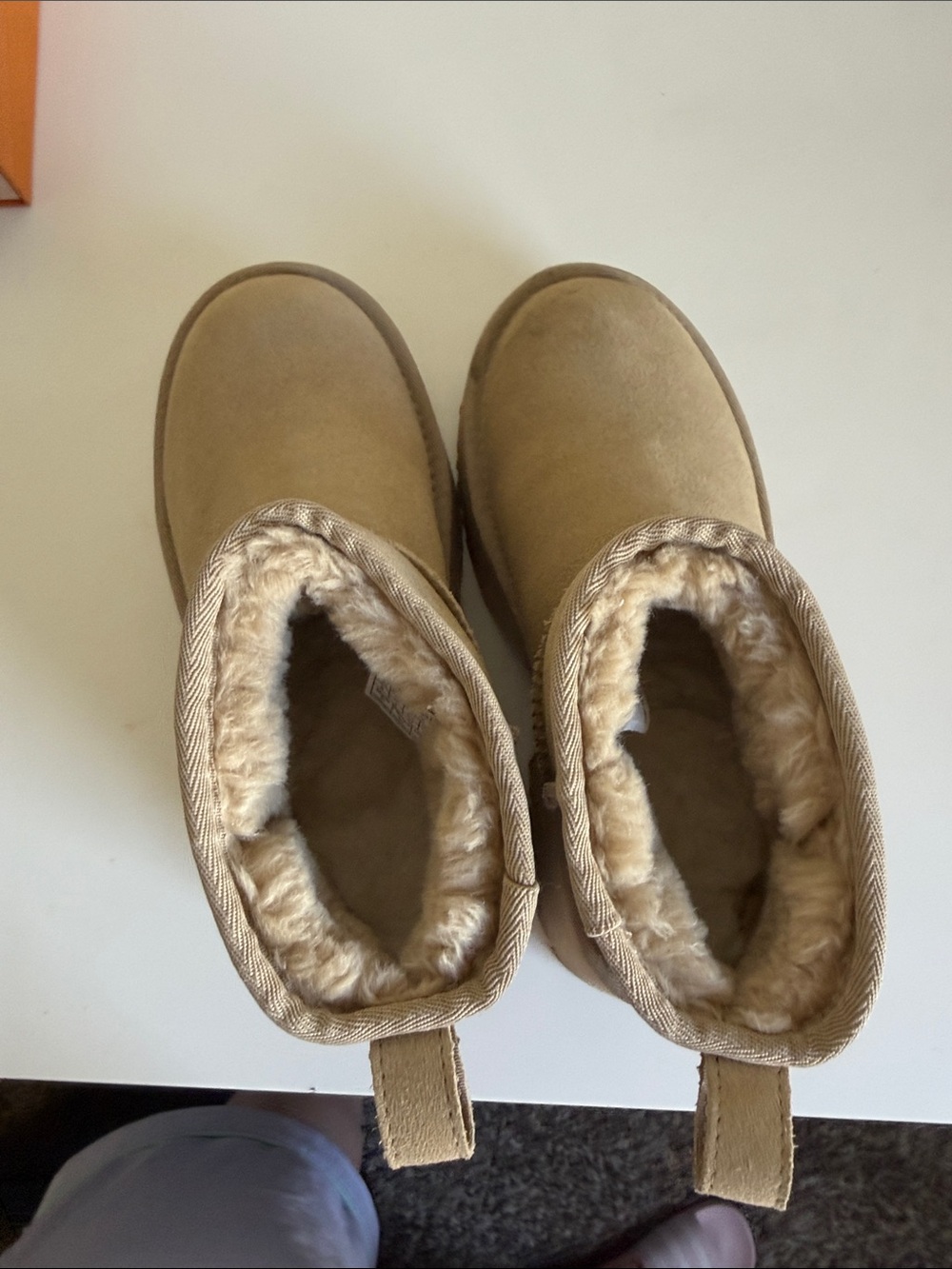 UGG Light Tan Treaded Sole Boots